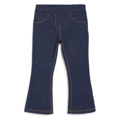 Girls Medium Blue Solid Jeans